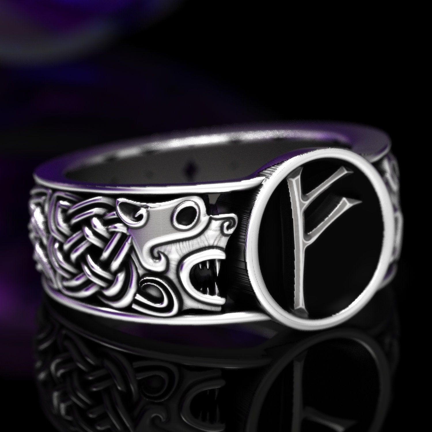 Choose Your Rune Ring, Sterling Viking Ring, Silver Rune Ring, Odin