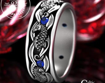 Silver Gem Animal Rings