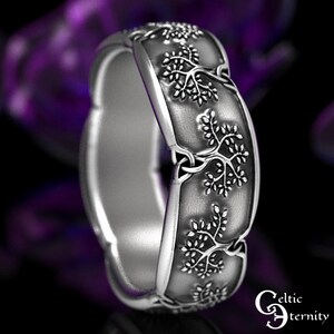 Celtic Tree of Life Ring, Silver Tree of Life, Kabbalah Silver Ring, Tree of Life Wedding Ring, Celtic Tree Ring, Moringa Ring 1363 image 4