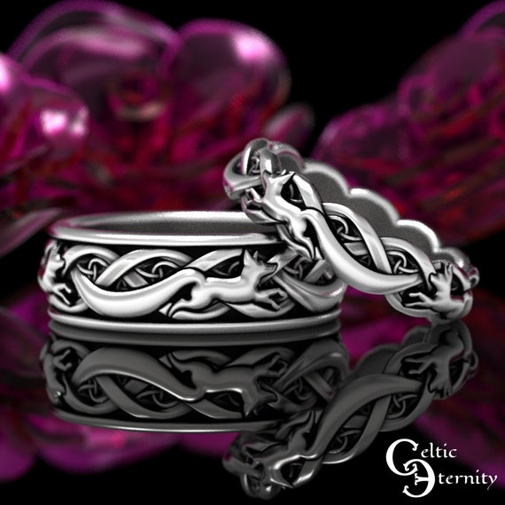 Silver Wedding Ring - Claddagh Corrib Wide - Fado Jewelry