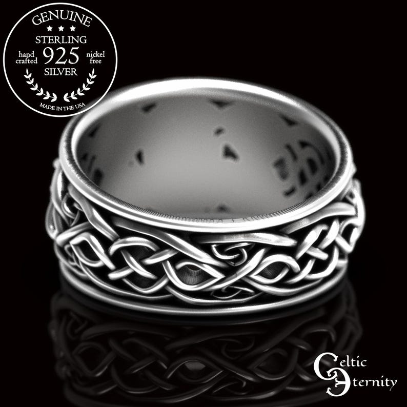 Anillo celta de zorro kitsune, anillo kitsune de plata de ley, anillo de boda de zorro kitsune, anillo de zorro de nueve colas, joyería celta de zorro, anillo de zorro, 1395 imagen 7