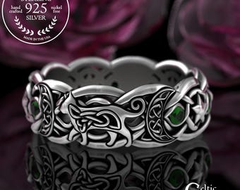 Silver Gem Animal Rings