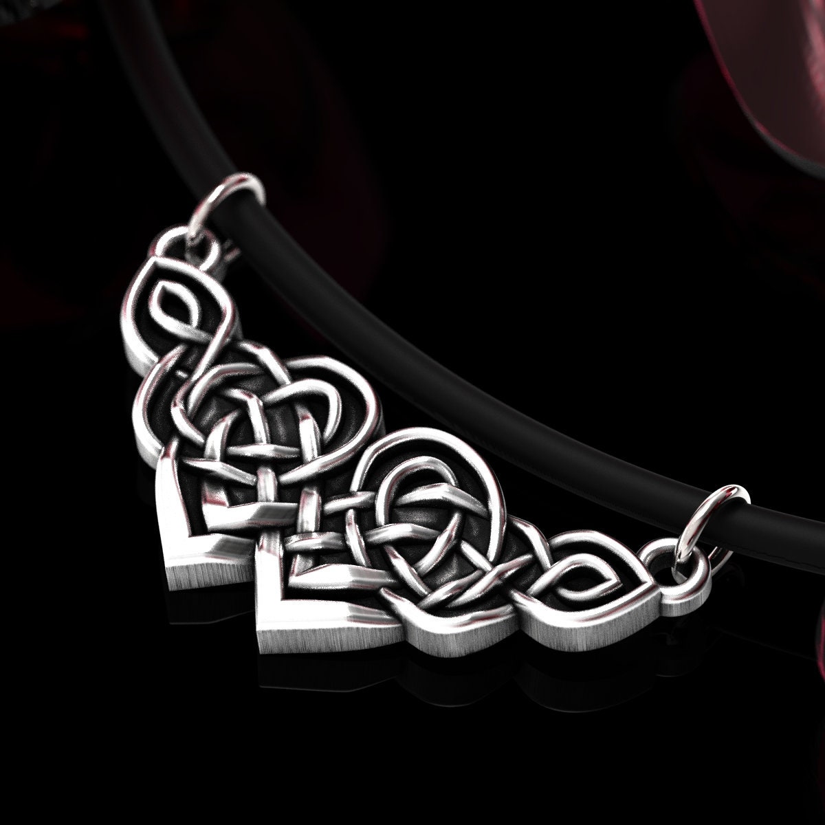 Sterling Celtic Necklace, Celtic Knot Pendant, Sterling Silver Knotwork