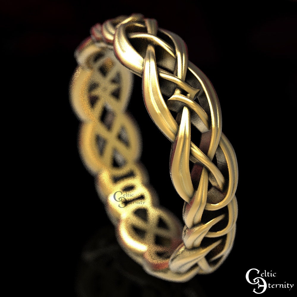 Celtic Forever Band in Gold, Celtic Wedding Ring, 10K 14K 18K Gold ...