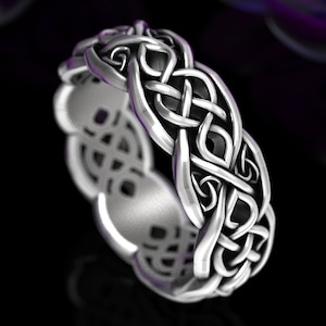 Infinity Wedding Band, Celtic Knot Ring, Celtic Wedding Ring, Celtic Wedding Band, Sterling Celtic Ring, Handcrafted Wedding Ring, 1057