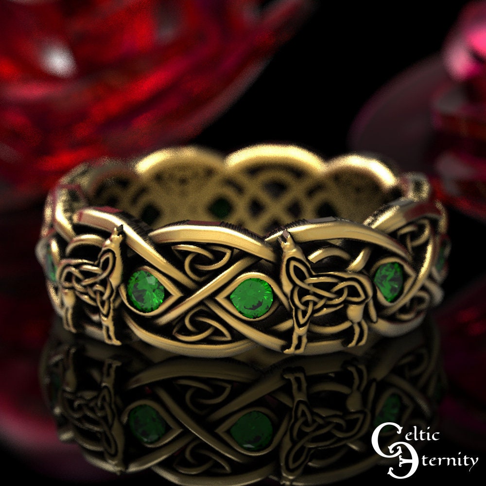Wolf wedding hotsell ring sets