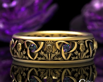 Thistle Wedding Bands