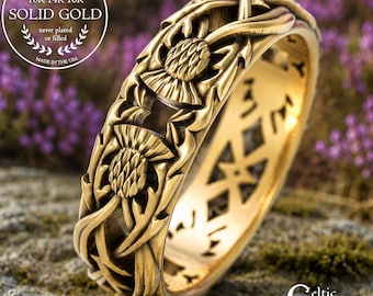 Thistle Wedding Bands