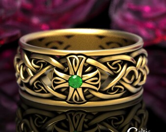 Mens gold celtic rings deals