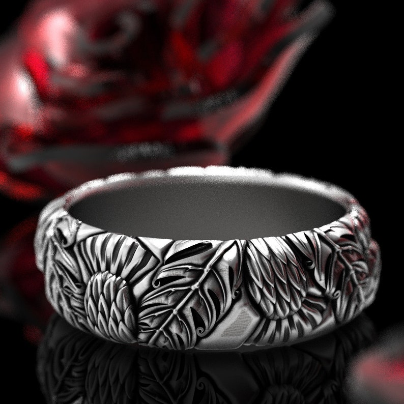 Silver Thistle Ring Mens Handmade Rings 925 Sterling Silver Scottish Ring Scottish Thistle Jewelry Custom Size 1317 Botanical Jewelry