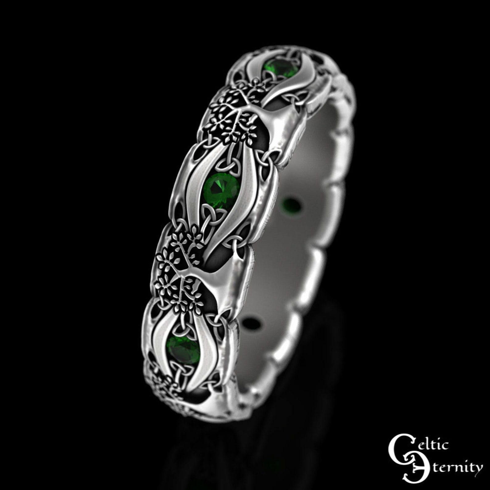 Matching Tree of Life Wedding Rings, Sterling His Hers Yggdrasil Rings Matching Tree of Life Wedding Rings, Sterling His Hers Yggdrasil Rings