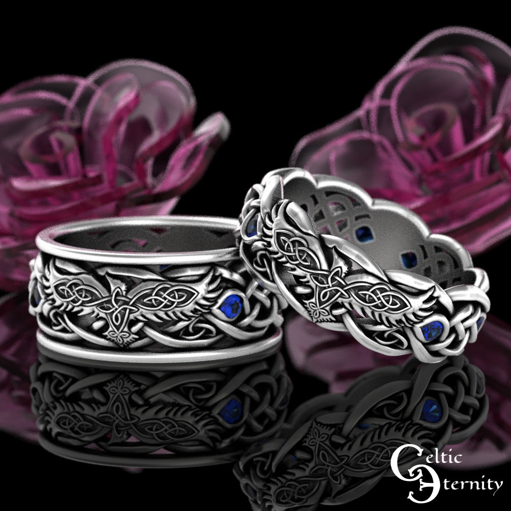Matching viking wedding bands discount
