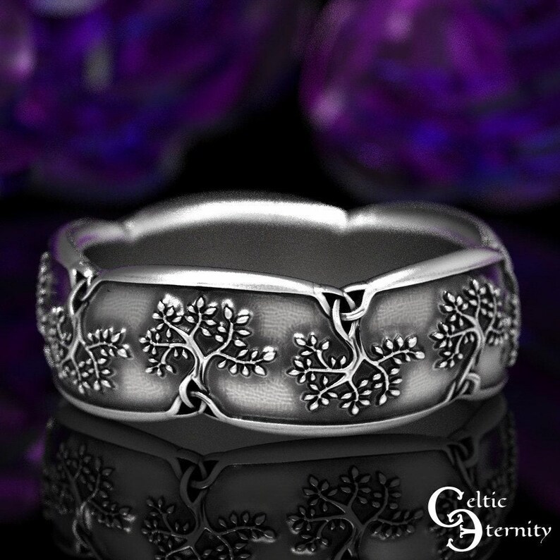 Celtic Tree of Life Ring, Silver Tree of Life, Kabbalah Silver Ring, Tree of Life Wedding Ring, Celtic Tree Ring, Moringa Ring 1363 image 2