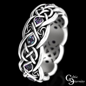 Sterling Infinity Ring, Silver Celtic Ring, Handmade Knotwork Ring, Irish Infinity Ring, Celtic Eternity Ring, Infinity Wedding Ring, 1052