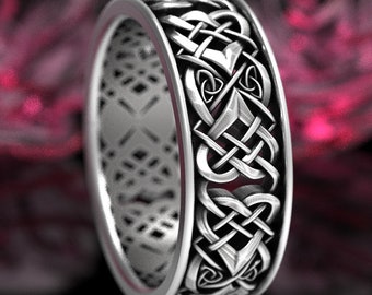 Mens celtic 2024 wedding bands platinum