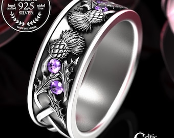 Thistle Wedding Bands