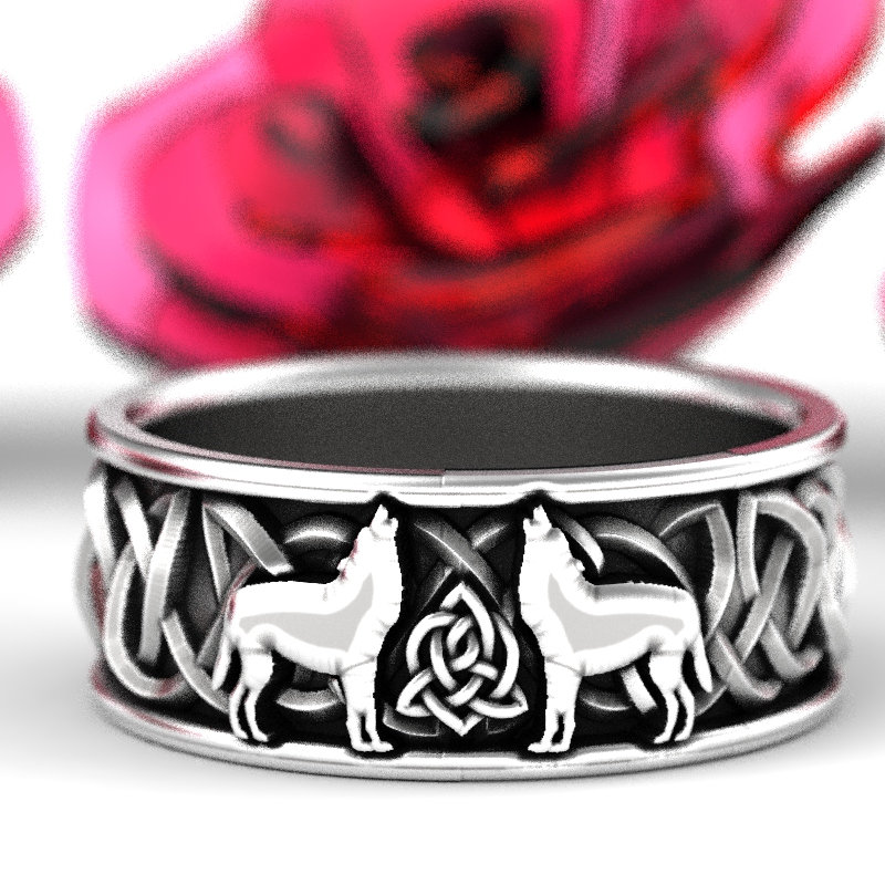 wolf ring - New Celtic Werewolf Norway Knots And Twines Thai Silver Black  tagethai Silver Ring Men And Women - Mimir Eco, (11) : Amazon.ca: Home