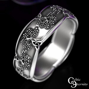 Celtic Tree of Life Ring, Silver Tree of Life, Kabbalah Silver Ring, Tree of Life Wedding Ring, Celtic Tree Ring, Moringa Ring 1363 image 5