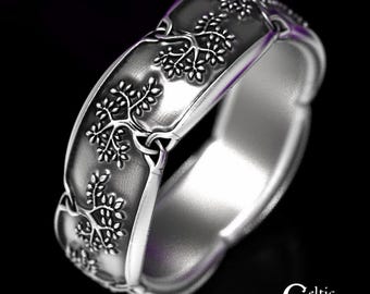 Celtic Tree of Life Ring, Silver Tree of Life, Kabbalah Silver Ring, Tree of Life Wedding Ring, Celtic Tree Ring, Moringa Ring 1363