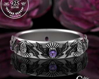 Thistle Wedding Bands