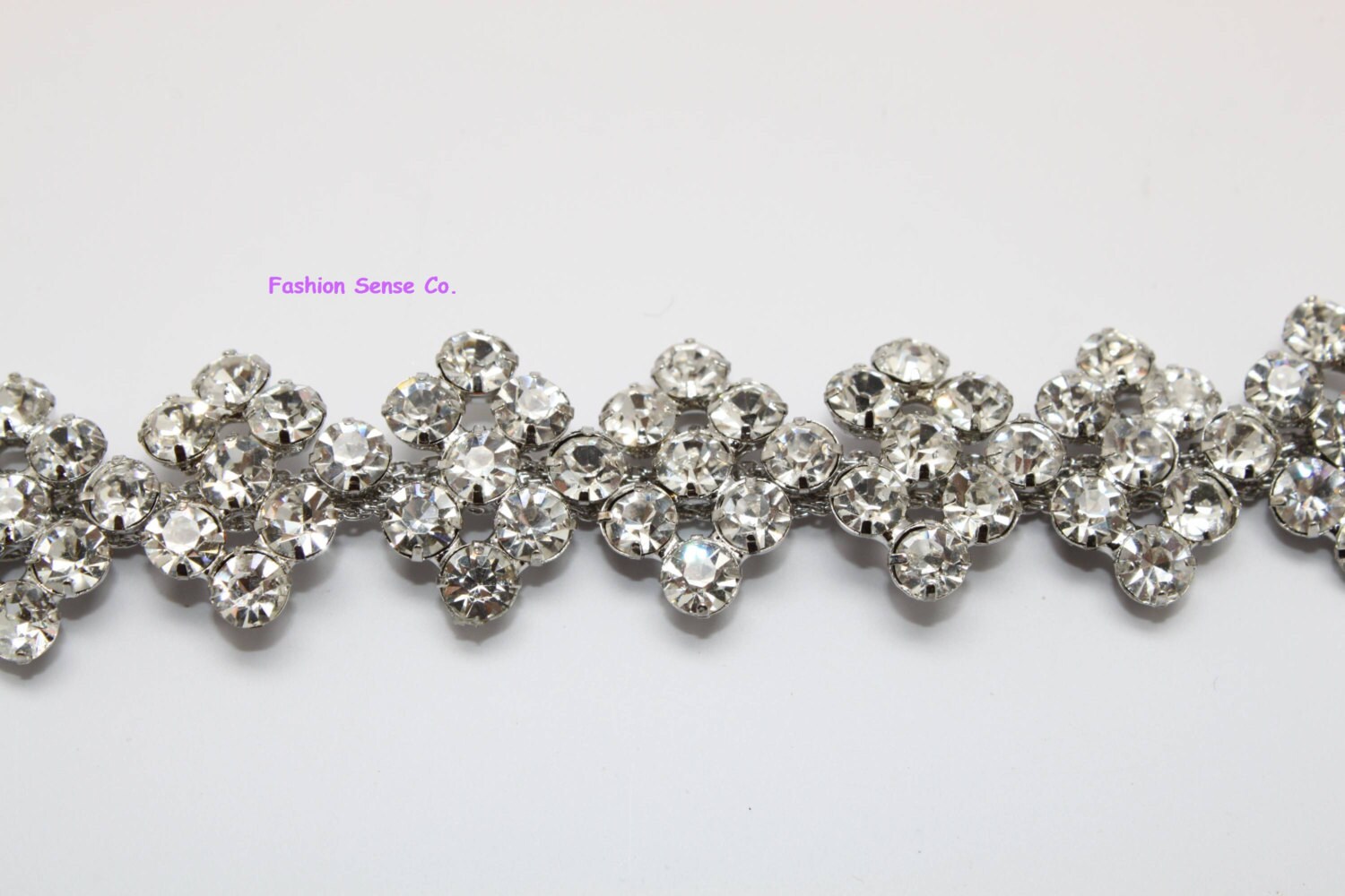 LG-483 wedding cake trim diamante rhinestone crystal silver | Etsy