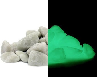 Glow In The Dark Rocks, Green/Aqua/Blue - UV Reactive Glow Rocks / Glow Stones