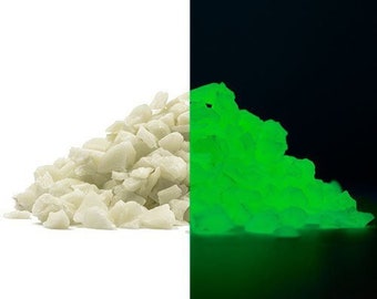 Glow In The Dark Stones, Green/Aqua/Blue- UV Reactive Glow Stones, Glow Pebbles