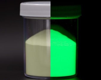 Glow in the Dark Powder, Green - UV Reactive Glow Powder / Luminescent Glow Pigment