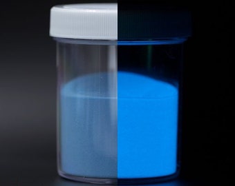Glow in the Dark Powder, Fluorescent Blue - UV Reactive Glow Powder / Luminescent Glow Pigment