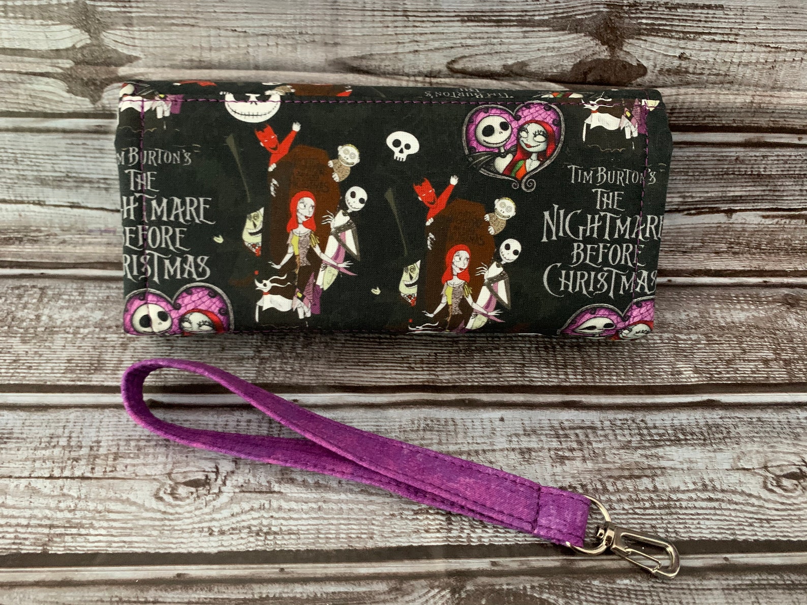 Nightmare Before Christmas wallet Jack and Sally Wallet Etsy