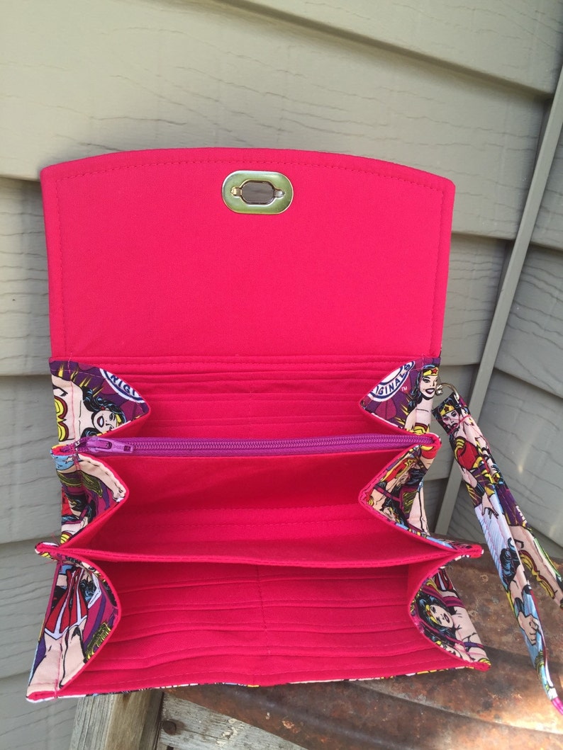 Wonder Woman Wallet Geek Wallet Super Hero Wallet Fandom Etsy