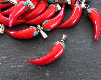 Italian Red Horn Necklace - Silver Cornicello Good Luck Pendant With S – P.S. I Love Italy