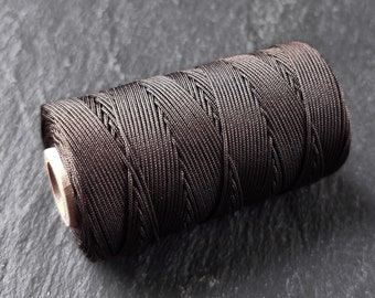 100m Bitter Brown Knotting Cord, Macrame Parachute Cord, Nylon Beading Knot String, Kumihimo, 1mm, Full 100 Meter Roll, Kahve
