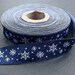 16mm Navy Snowflake Ribbon, Christmas Ribbon, Blue Snow Ribbon ...