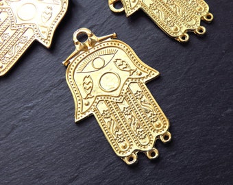 ゴールドハムサハンドペンダント、邪眼のお守りチャーム、ファティマの