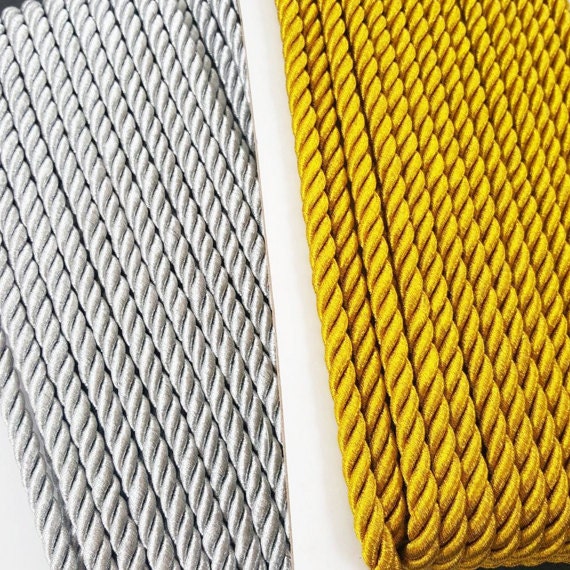 Metallic Silver 10mm Twisted Rayon Rope Braid Cord 3 Ply - Etsy