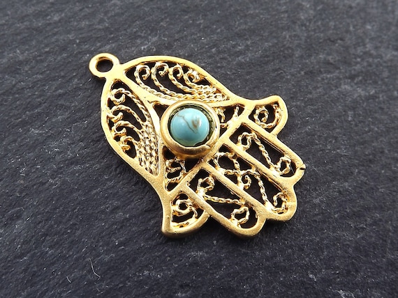 Hand of fatima pendant gold discount