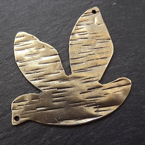 Colgante de pájaro paloma chapado en bronce antiguo - Componentes de hallazgos de suministros de joyería turca - PC