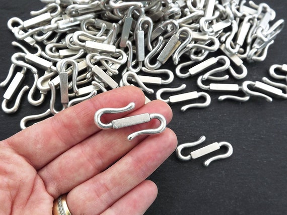 S Hook Clasp, Large Heavy Duty Silver Hook Clasps, S-hook Clasp