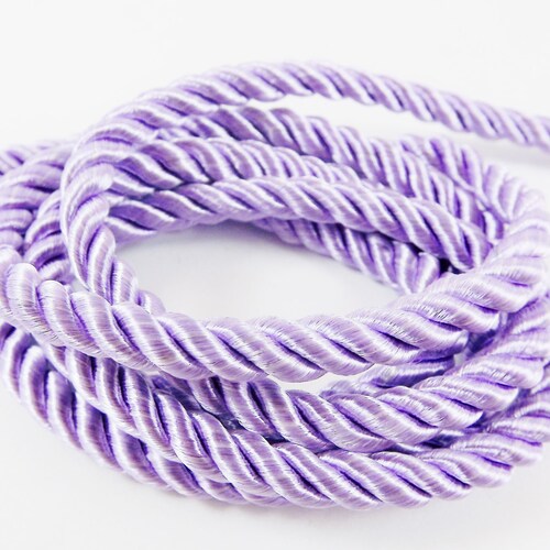 Red 5mm Twisted Rayon Satin Rope Silk Braid Cord 3 Ply Twist - Etsy