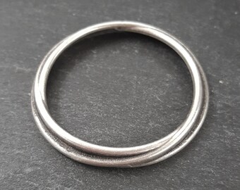 Zilveren lus hanger, vermengende lus, ronde hanger, gesloten lus, ring hanger, lus connector, zilveren ring, antiek zilver verguld 1pc