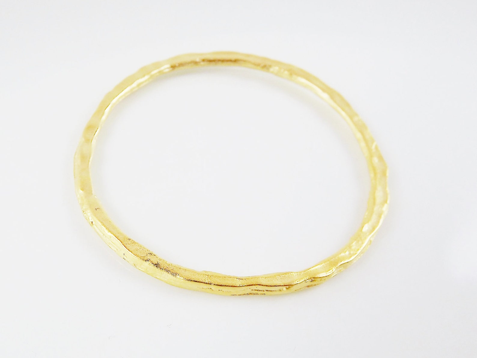 Gold Ring Circle Link, Round Link Component, Organic Loop Pendant ...