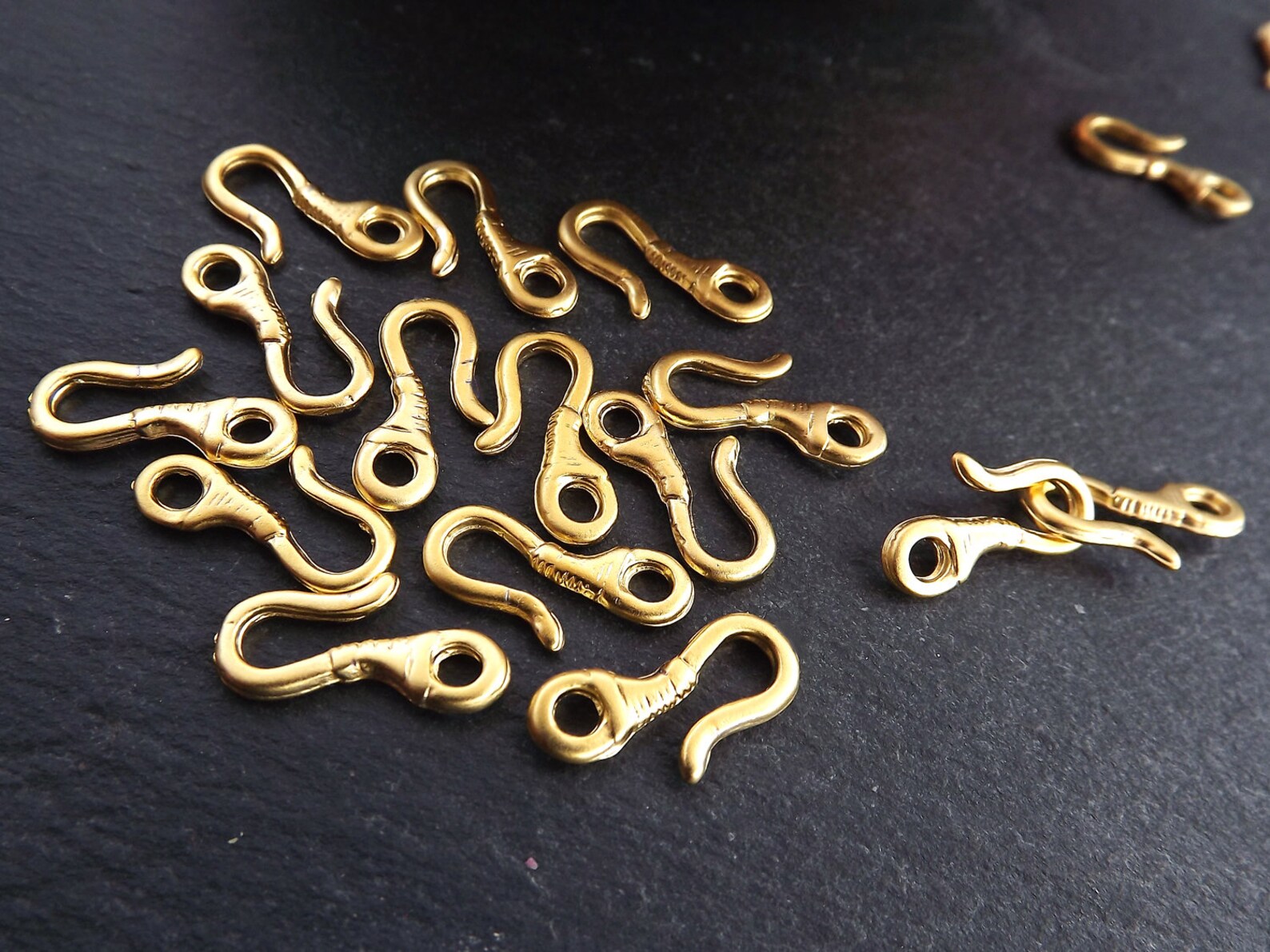 Gold Hook Clasps Small Hook Charms Hook Closure Gold Clasp Etsy