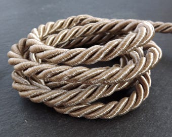 3.5mm Black Metallic Silver Twisted Rayon Satin Rope Silk Braid Cord 3 ...