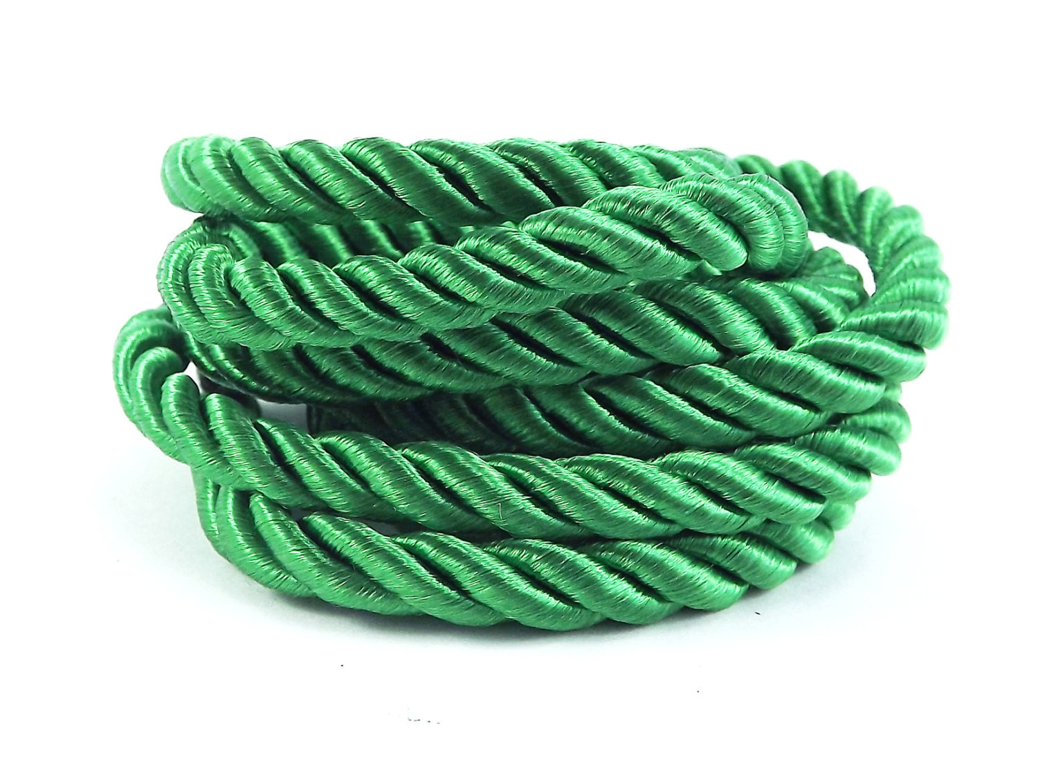 5mm Emerald Green Rope Cord Twisted Cord Satin Rope Silk Etsy