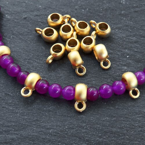 Mini Bead Bail Charm Holder Tiny Bail Cord Bail Slider Etsy