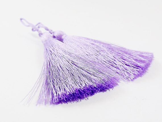 Long Lilac Purple Handmade Wool Thread Tassels - 3 inches - 75mm - 2 p –  LylaSupplies