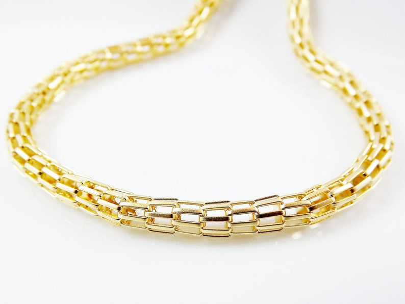 5mm Hollow Mesh Chain 22k Gold Plated 1 Meter or 3.3 Feet Etsy