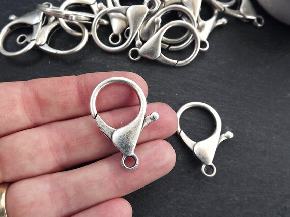Extra Large Silver Lobster Clasp Gold Claw Clasps Parrot Clasps Keychain Clasp Matte Atnique Silver Plated 33x20mm 2pc Etsy Denmark