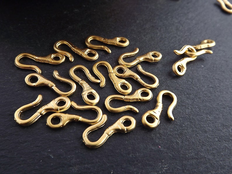 Gold Hook Clasps Small Hook Charms Hook Closure Gold Clasp Etsy